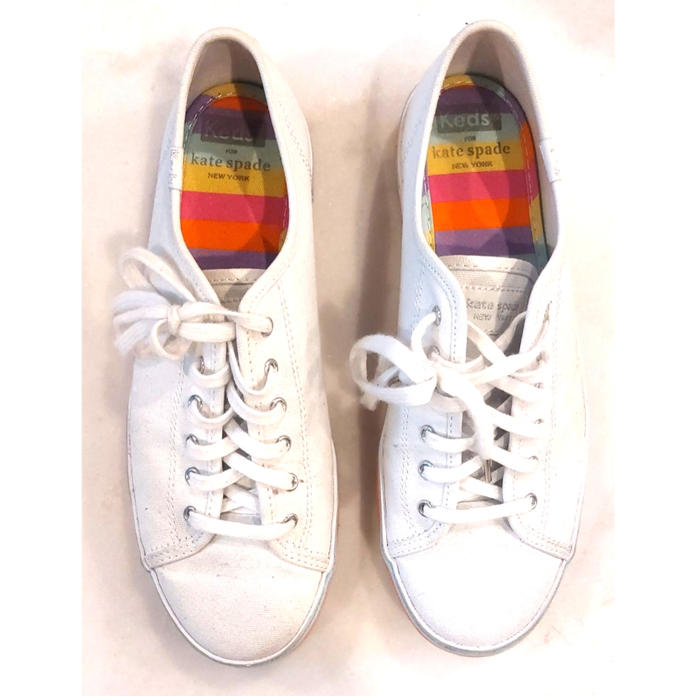 Keds Kate Spade Women's Shoes‎ Size 8 White Loafers Casual Sneakers - Picture 2 of 9